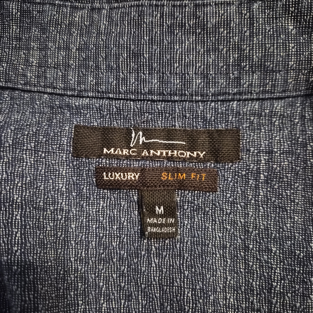 Marc Anthony Luxury Slim Fit Shirt - Dark Blue